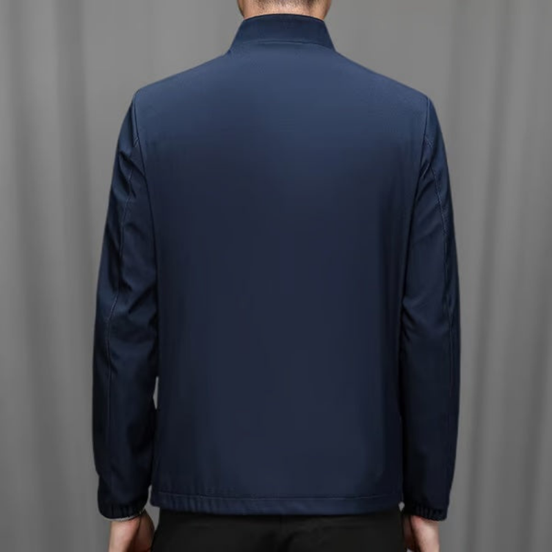 Herren Stehkragenjacke mit Reißverschluss und praktischen Taschen - 2