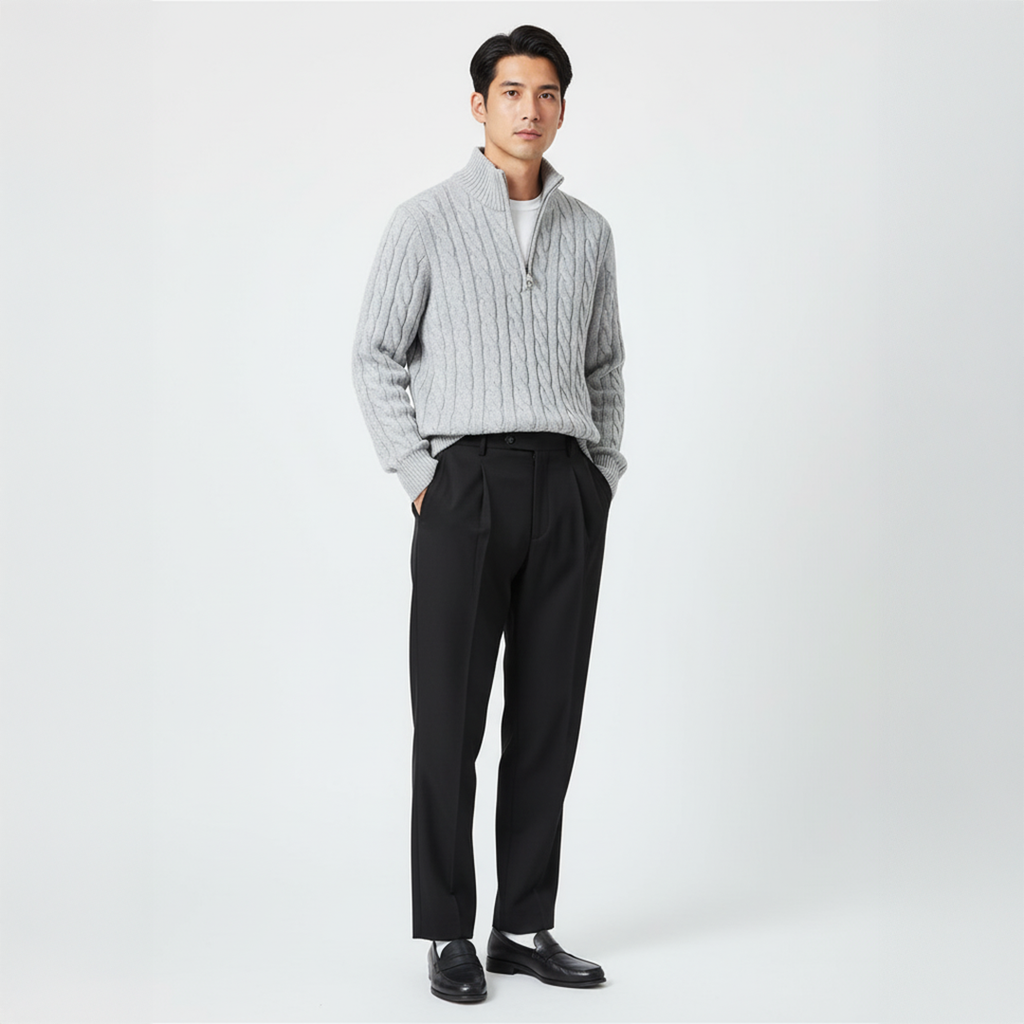 Outfit Herren mit Pullover und Hose - 2