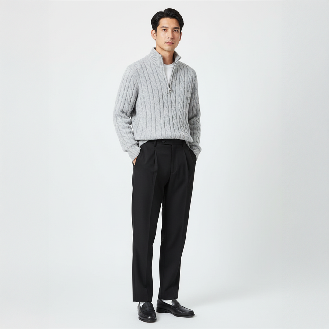 Outfit Herren mit Pullover und Hose - 2
