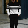 Modisches Herrenoutfit mit Zip-Hemd und lässiger Hose - 1
