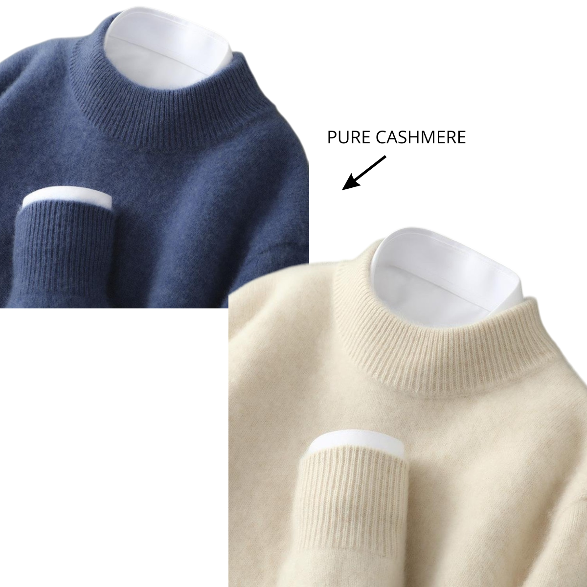 Pullover Herren mit klassischem Schnitt und hohem Kragen - 5