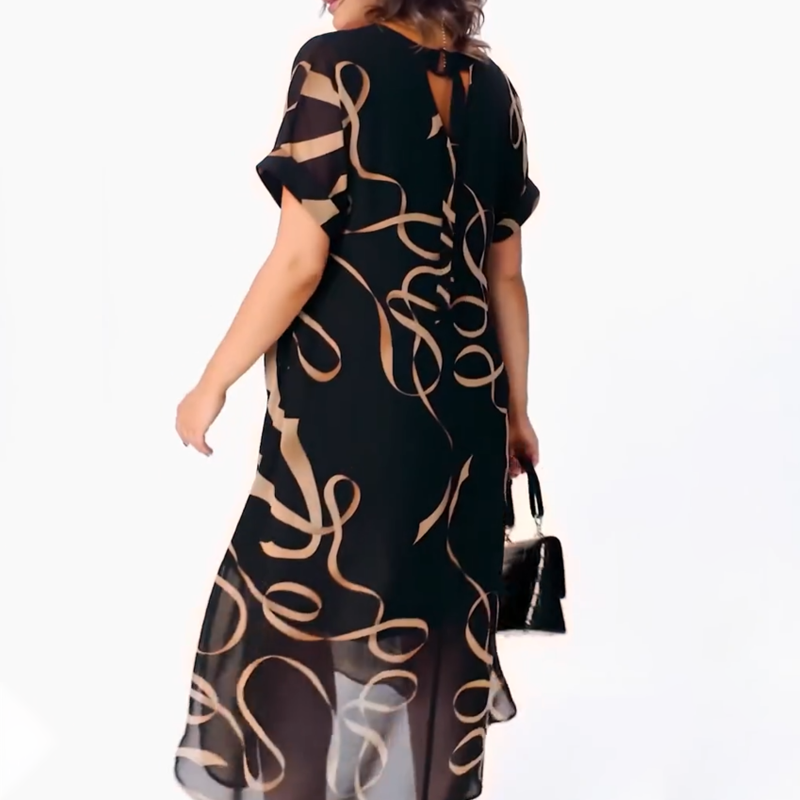 Maxikleid Damen mit V-Ausschnitt und lässigem Schnitt - 4