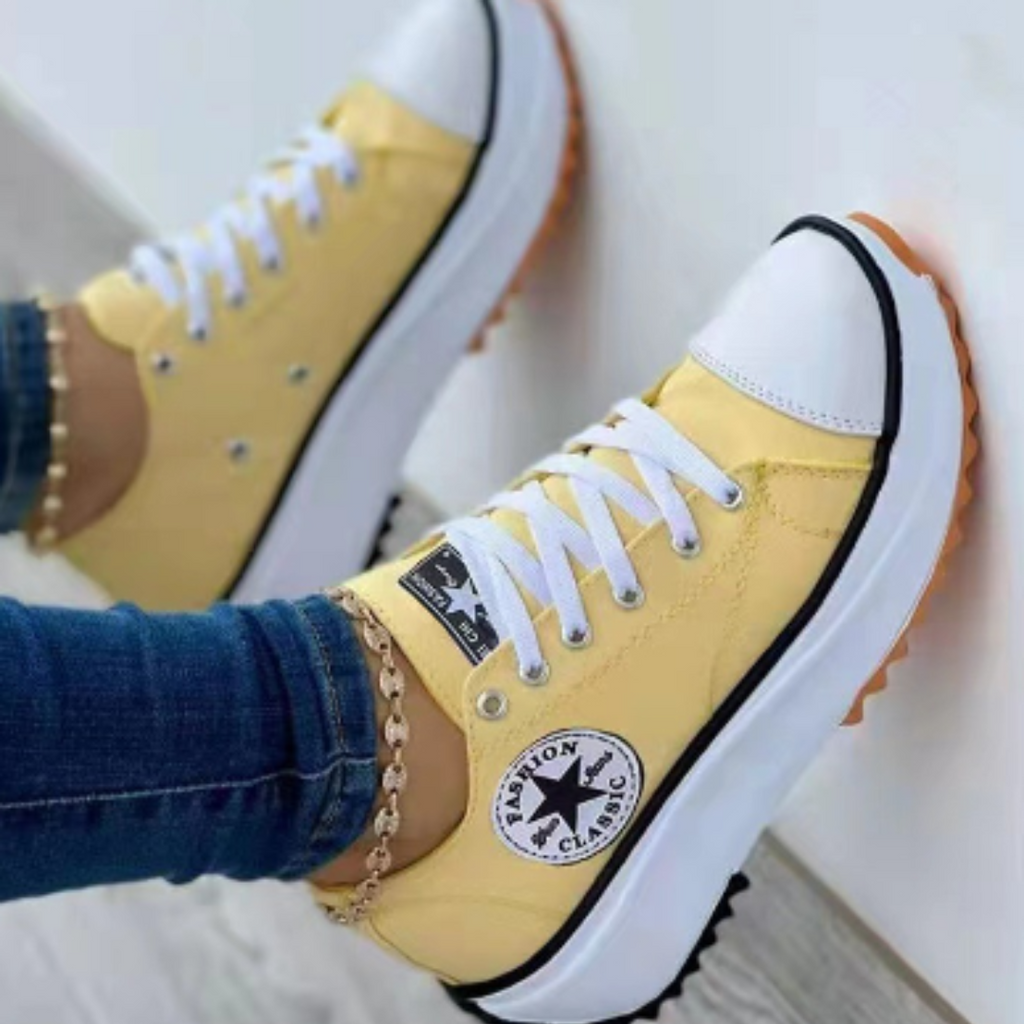 Sneakers Damen mit markanter Sohle und lässigem Design - 3