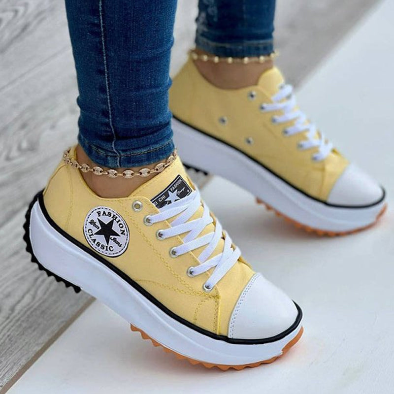 Sneakers Damen mit markanter Sohle und lässigem Design - 4