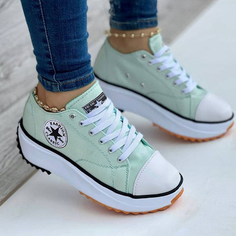 Sneakers Damen mit markanter Sohle und lässigem Design - 6