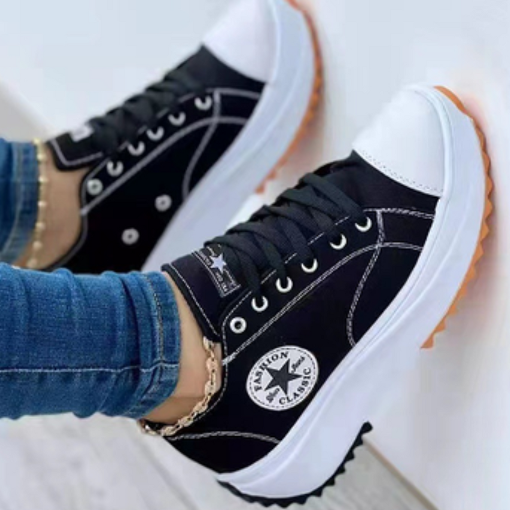 Sneakers Damen mit markanter Sohle und lässigem Design - 7