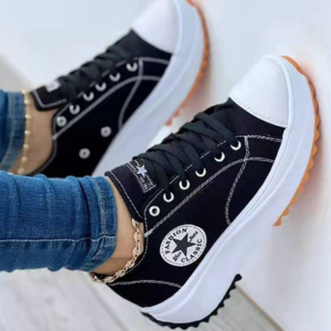 Sneakers Damen mit markanter Sohle und lässigem Design - 7