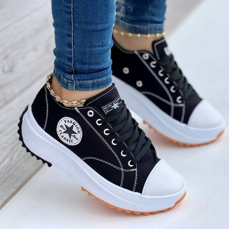 Sneakers Damen mit markanter Sohle und lässigem Design - 8