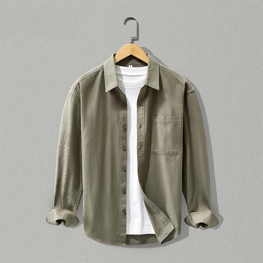 Herrenhemd mit Button-Down-Kragen und praktischer Brusttasche - 2