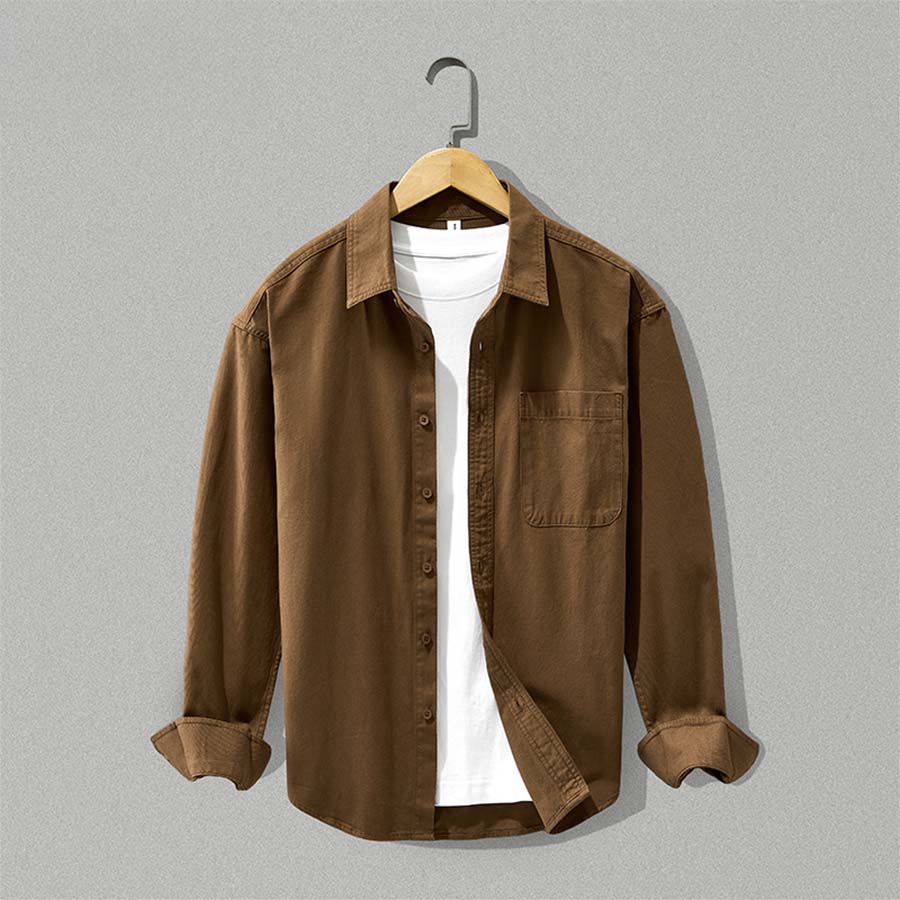 Herrenhemd mit Button-Down-Kragen und praktischer Brusttasche - 5