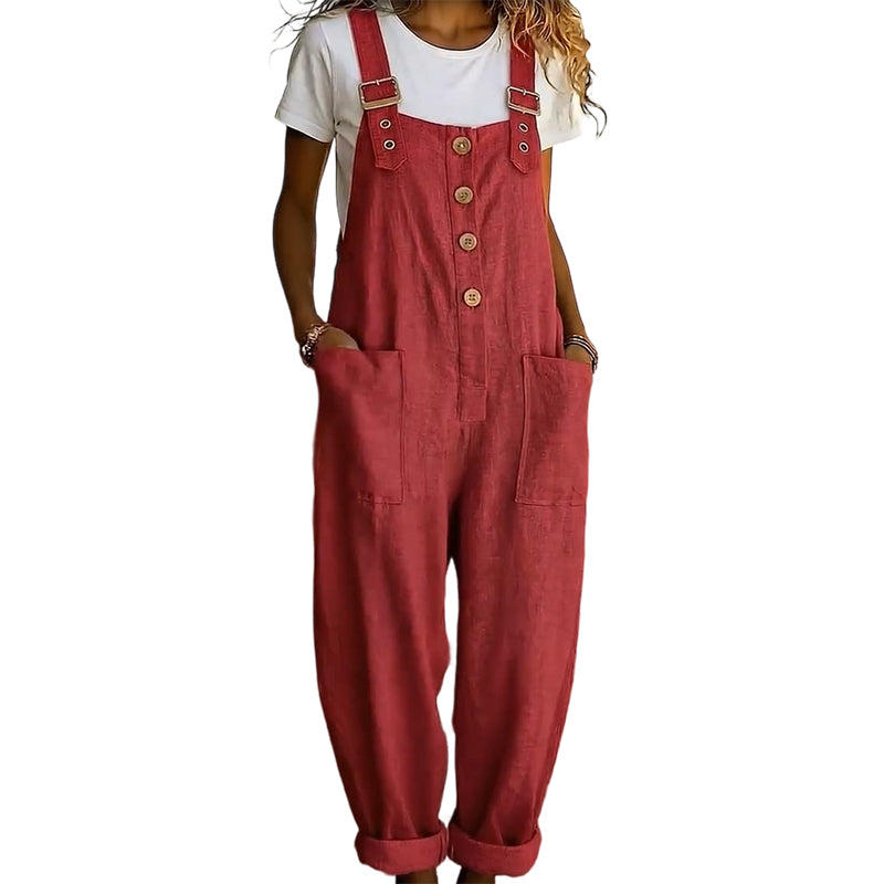 Latzhose Damen mit lockerer Passform und praktischen Taschen - 1