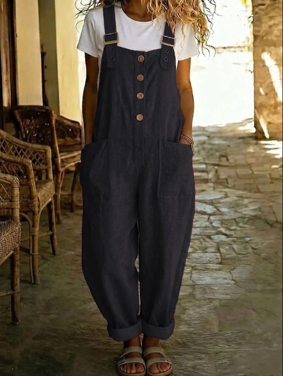 Latzhose Damen mit lockerer Passform und praktischen Taschen - 4