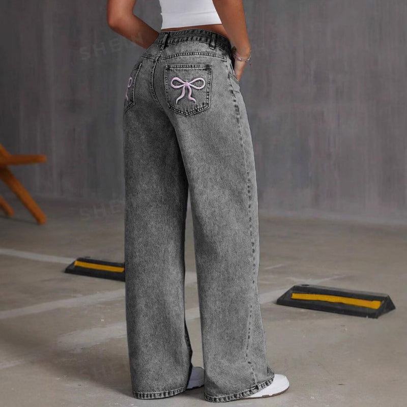 Hochgeschnittene Jeans Damen mit weitem Bein | T&S - 4 - Modeglanz