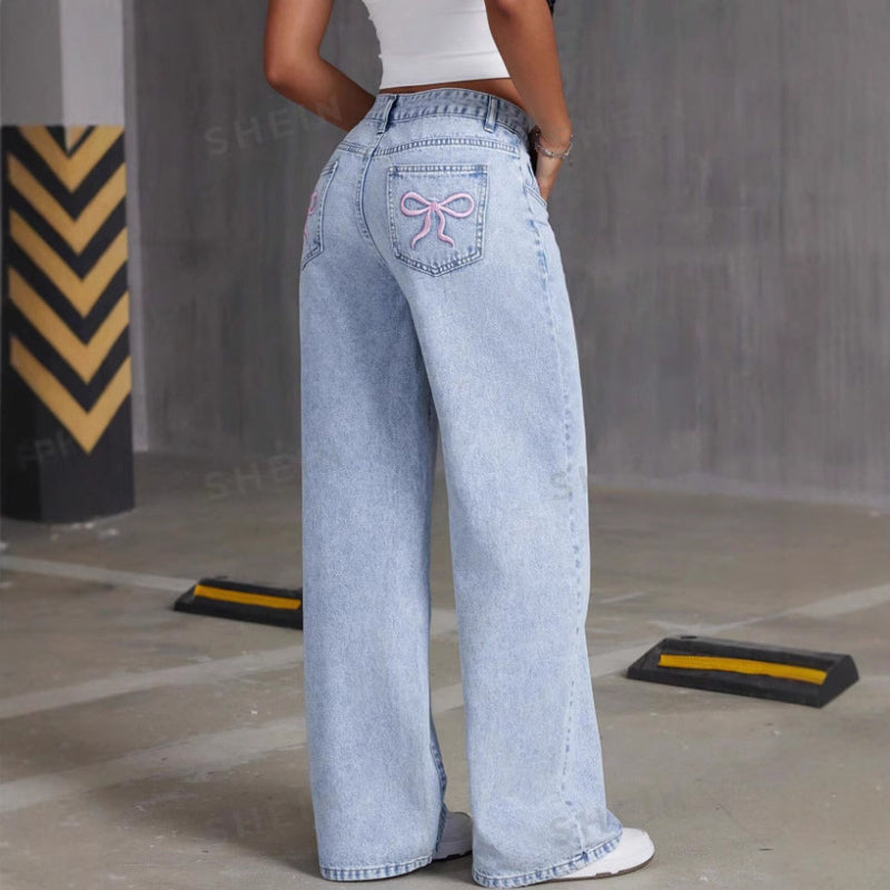 Hochgeschnittene Jeans Damen mit weitem Bein | T&S - 5 - Modeglanz