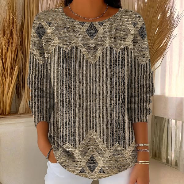 Pullover Damen mit lässigem Schnitt und modischem Muster | M&G - 1 - Modeglanz