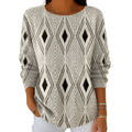 Pullover Damen mit lässigem Schnitt und modischem Muster | M&G - 4 - Modeglanz