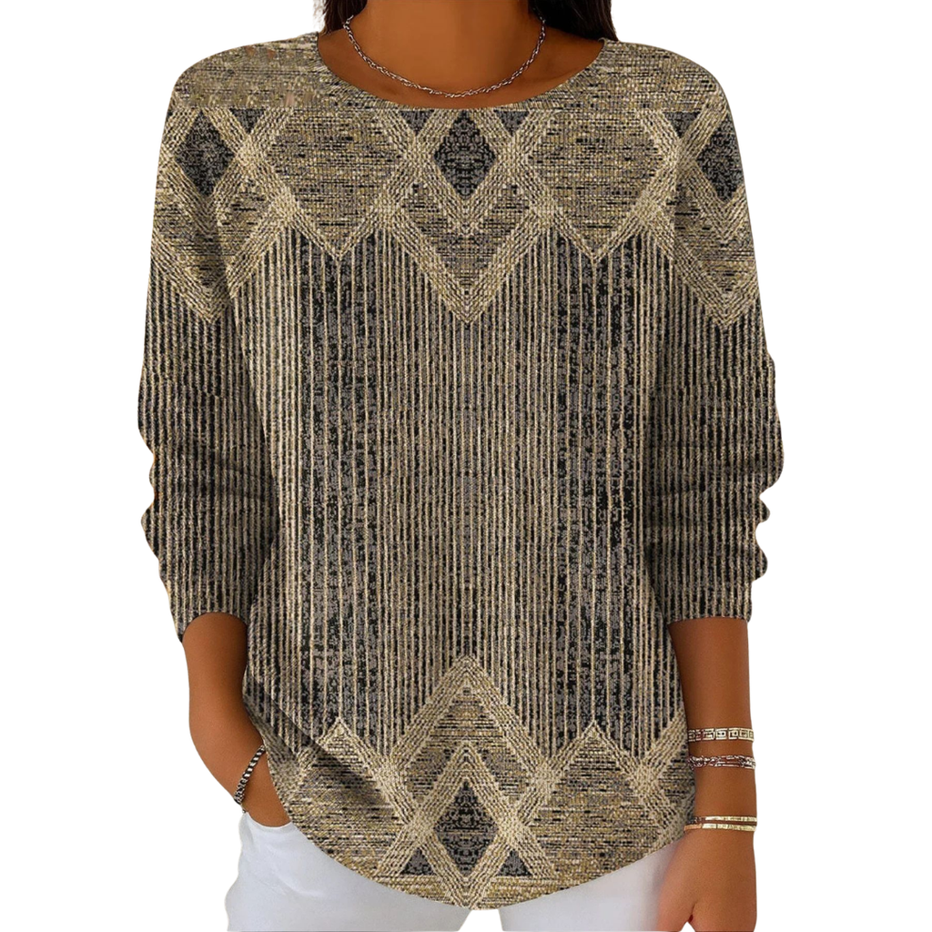 Pullover Damen mit lässigem Schnitt und modischem Muster | M&G - 5 - Modeglanz
