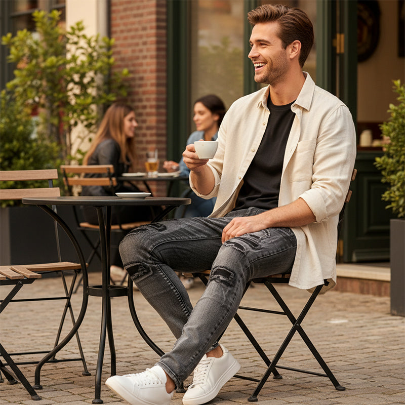Herren Jeans im Slim-Fit Style mit Destroyed Effekten | M&G - 3 - Modeglanz