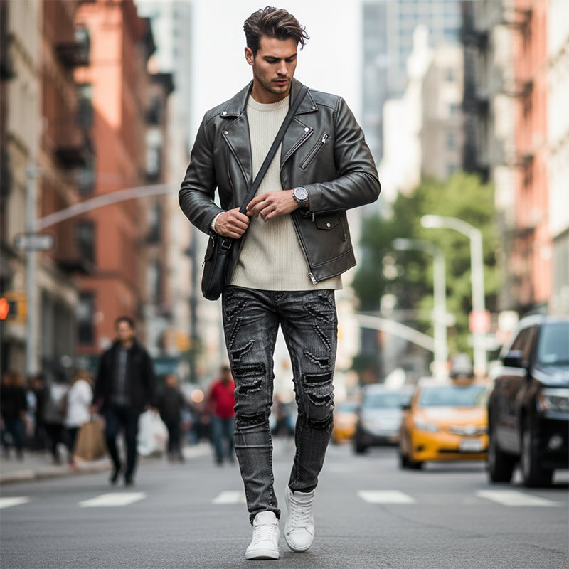 Herren Jeans im Slim-Fit Style mit Destroyed Effekten | M&G - 4 - Modeglanz