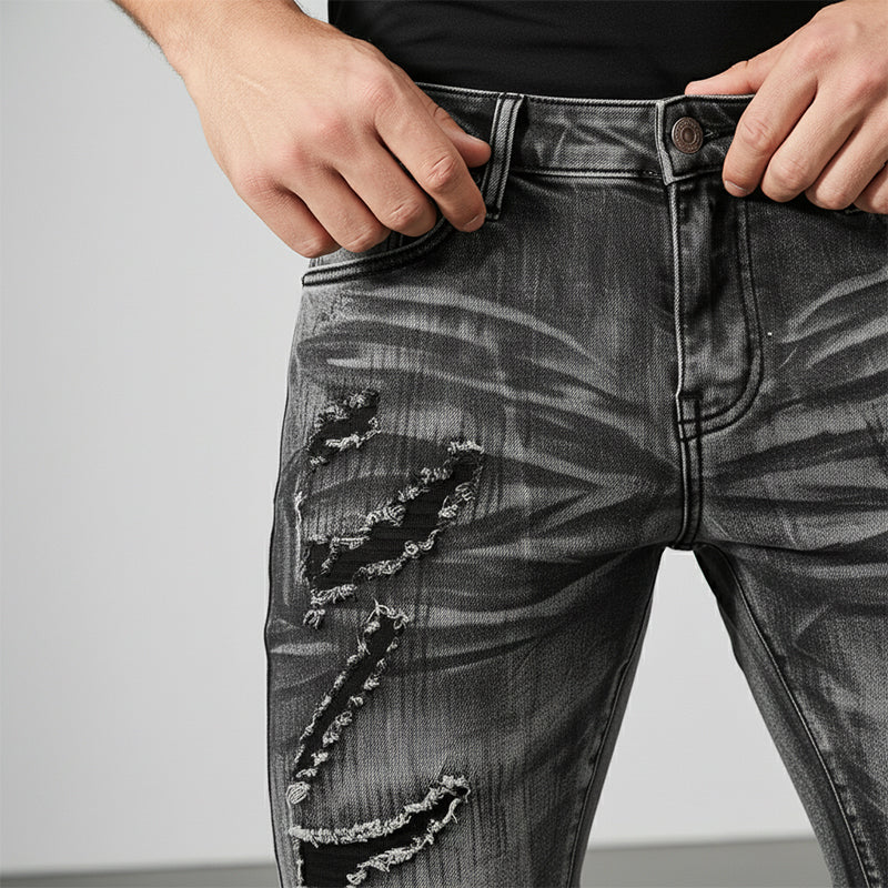 Herren Jeans im Slim-Fit Style mit Destroyed Effekten | M&G - 6 - Modeglanz