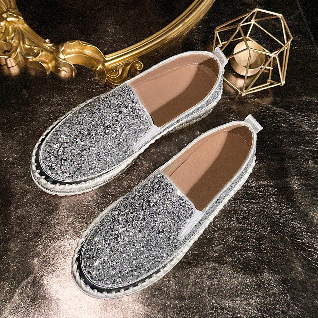 Slip-On Schuhe Damen mit Glitzerdetails und lässigem Design | M&G - 13 - Modeglanz