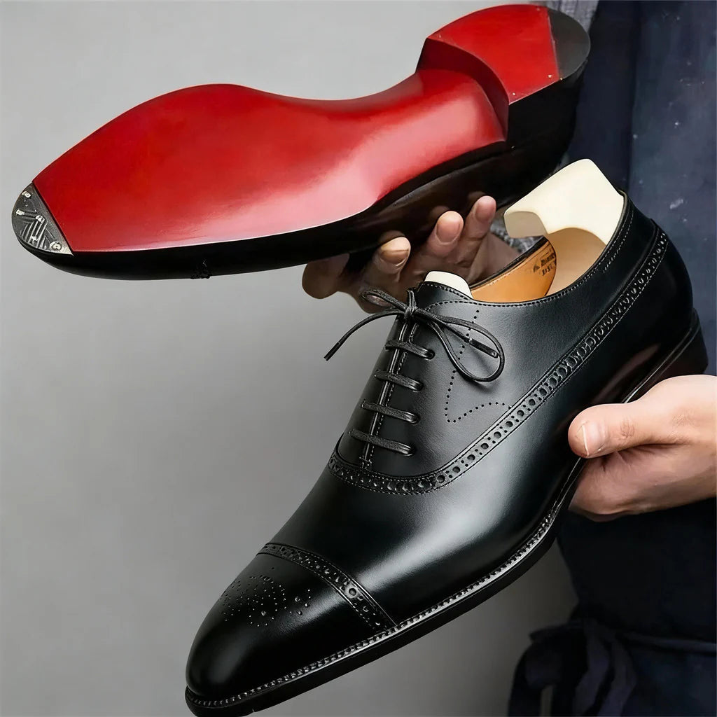 Elegante Herren Schnürschuhe mit Cap-Toe und klassischem Look | M&G - 1 - Modeglanz