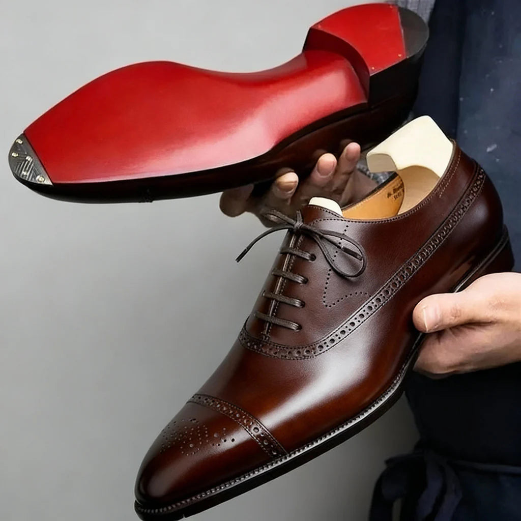 Elegante Herren Schnürschuhe mit Cap-Toe und klassischem Look | M&G - 3 - Modeglanz