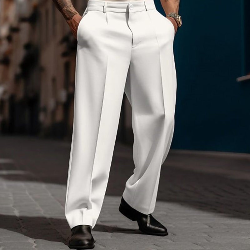 Herren-Hose mit weitem Bein und eleganten Bundfalten | M&G - 4 - Modeglanz