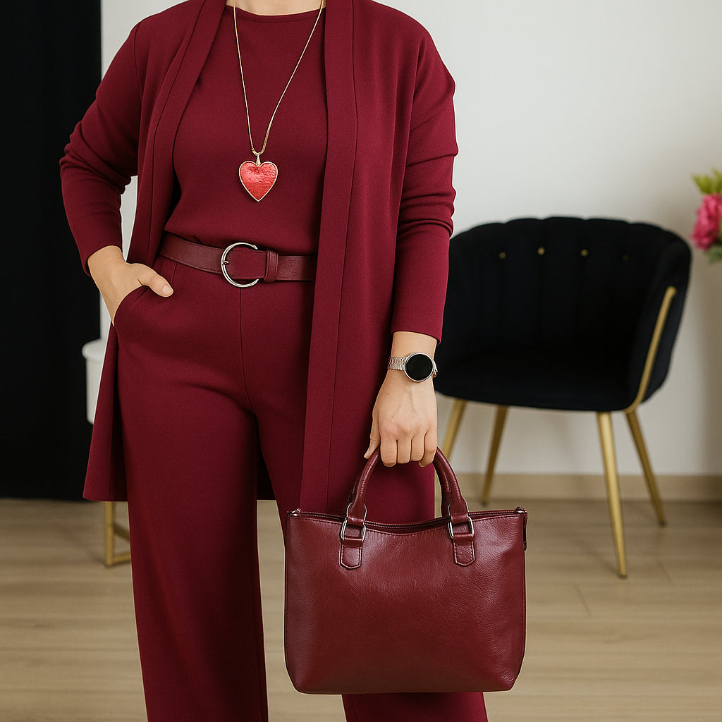 Outfit Damen mit Cardigan und weitem Schnitt | M&G - 2 - Modeglanz