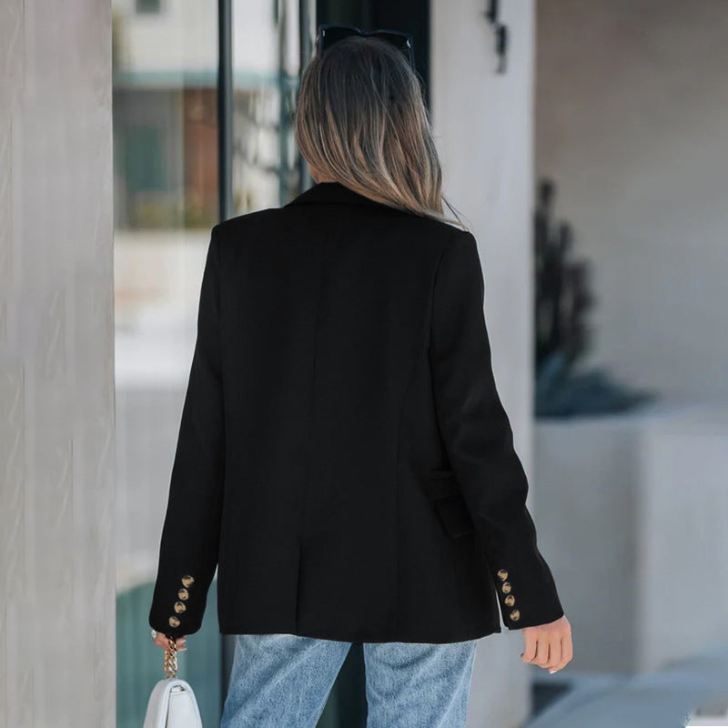 Damen Blazer mit doppelreihigem Schnitt und eleganten Knöpfen | T&S - 4 - Modeglanz