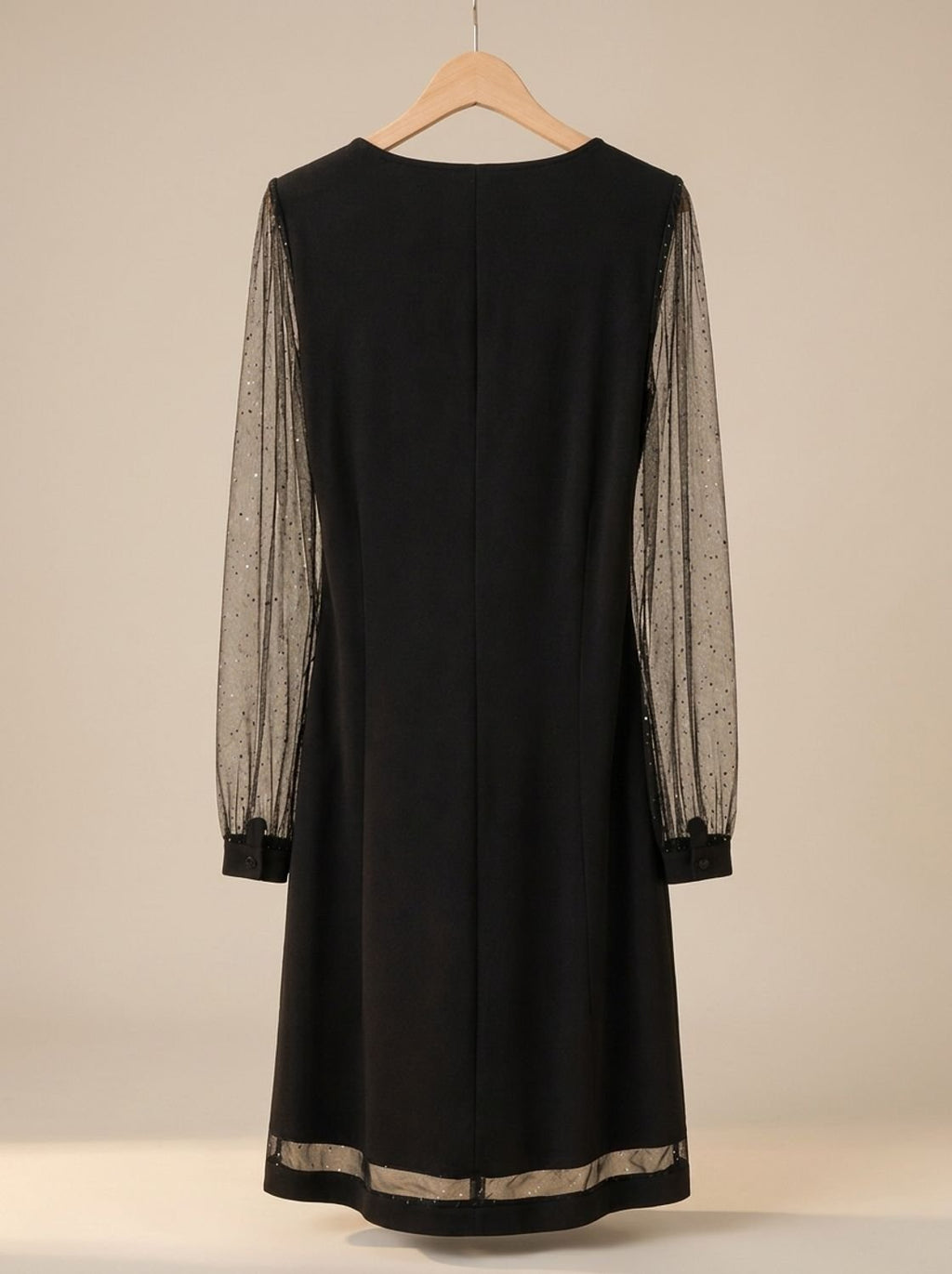 Abendkleid Damen V-Ausschnitt mit transparenten Ärmeln | T&S - 5 - Modeglanz