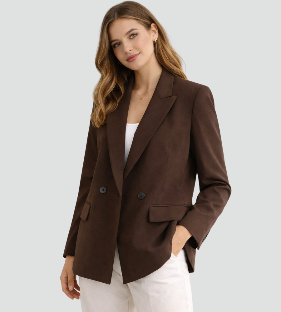 Blazer Damen mit doppelter Knopf-Front und elegantem Schnitt | T&S - 7 - Modeglanz