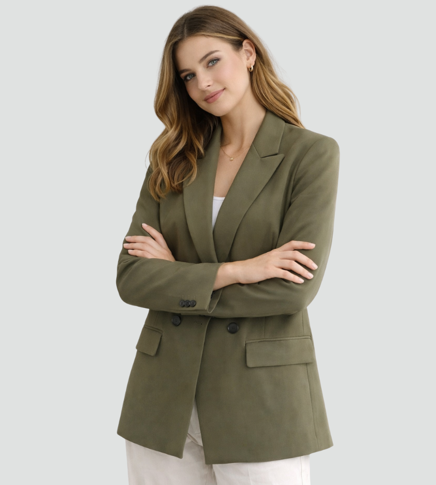 Blazer Damen mit doppelter Knopf-Front und elegantem Schnitt | T&S - 8 - Modeglanz
