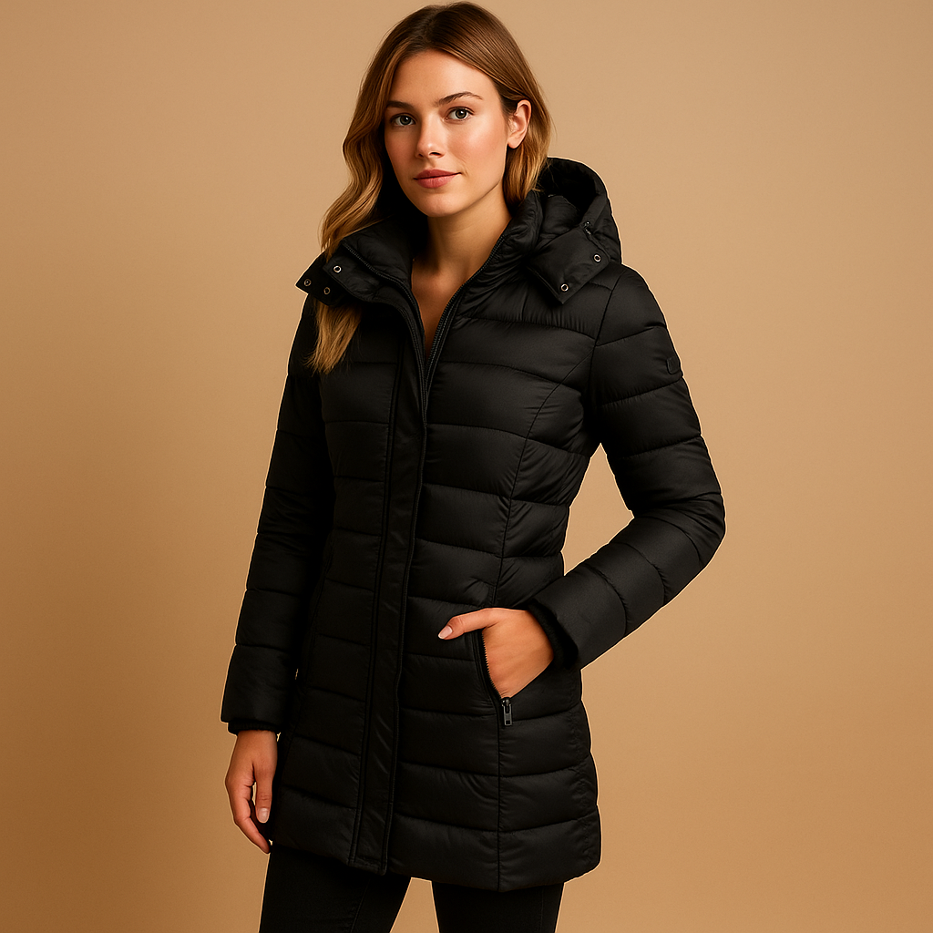 Winterjacke Damen mit Kapuze | Taillierter Schnitt und praktische Taschen | T&S - 1 - Modeglanz