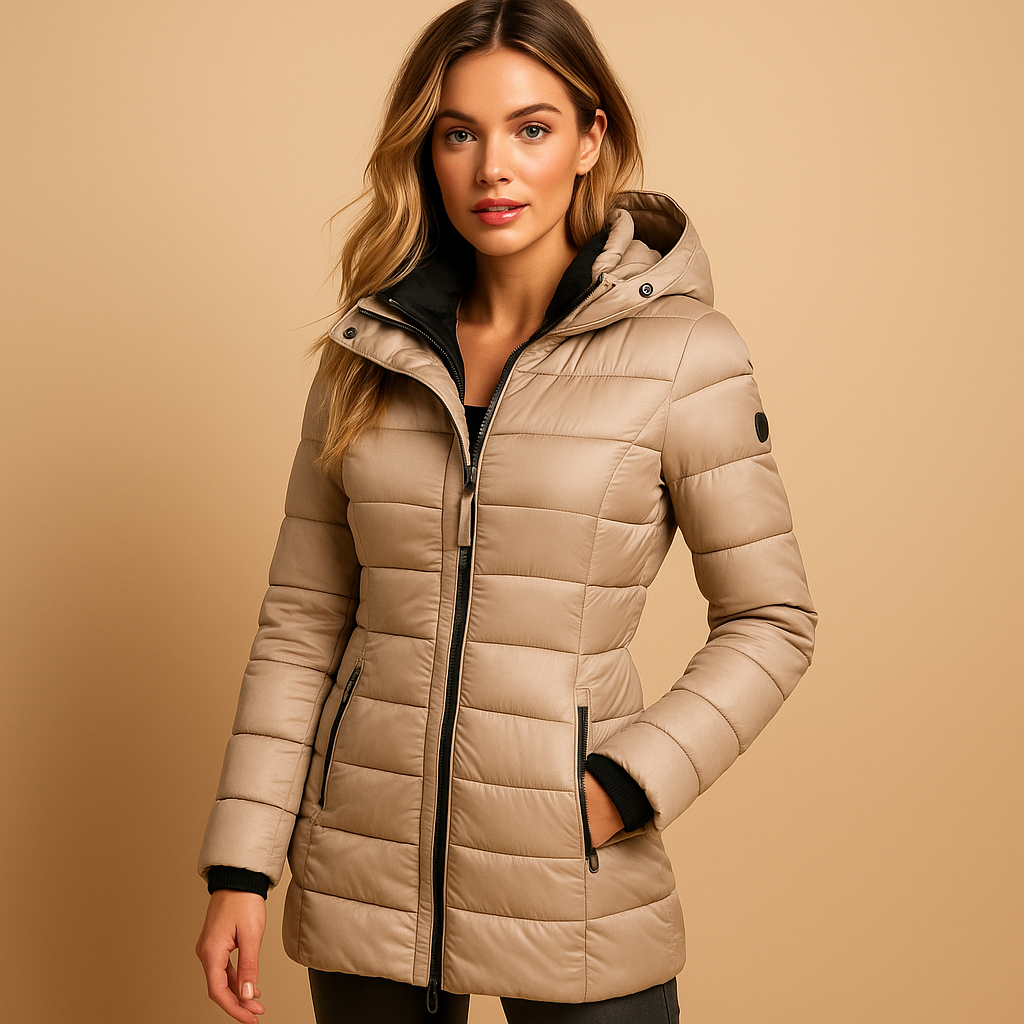 Winterjacke Damen mit Kapuze | Taillierter Schnitt und praktische Taschen | T&S - 3 - Modeglanz