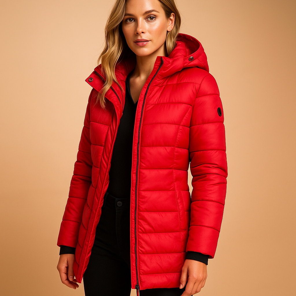 Winterjacke Damen mit Kapuze | Taillierter Schnitt und praktische Taschen | T&S - 5 - Modeglanz