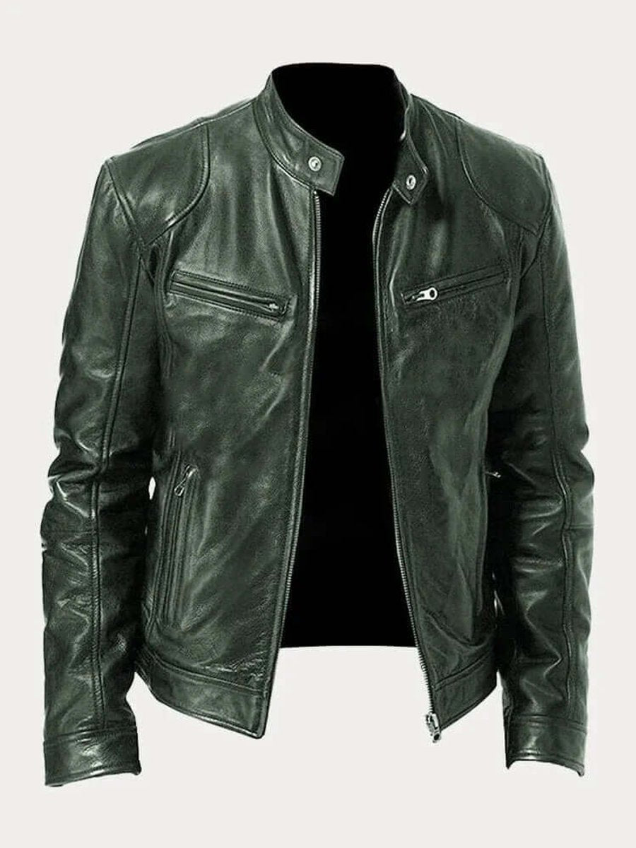 Lederjacke Damen | Figurbetont mit Stehkragen und Taschen | T&S - 3 - Modeglanz