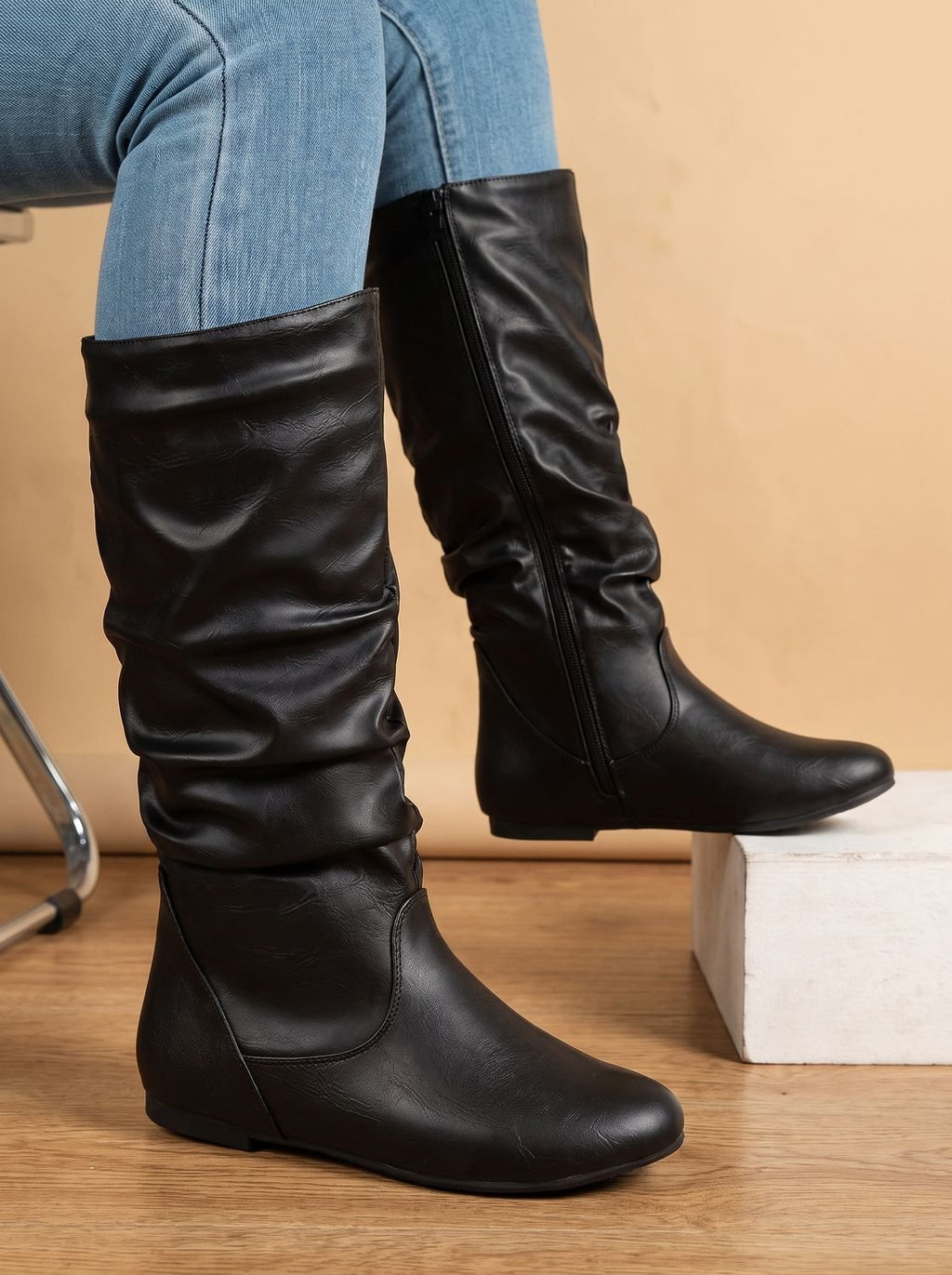 Stiefel Damen mit lässigem Design und praktischem Reißverschluss | T&S - 3 - Modeglanz