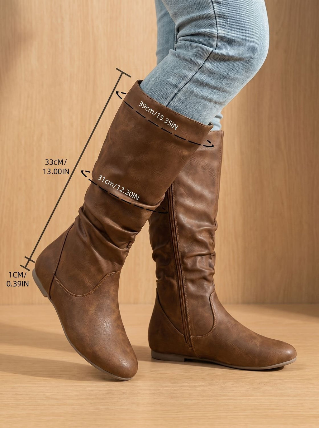 Stiefel Damen mit lässigem Design und praktischem Reißverschluss | T&S - 4 - Modeglanz