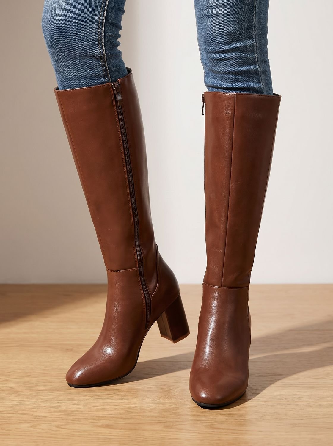 Stiefeletten Damen mit Blockabsatz und Reißverschluss | T&S - 1 - Modeglanz