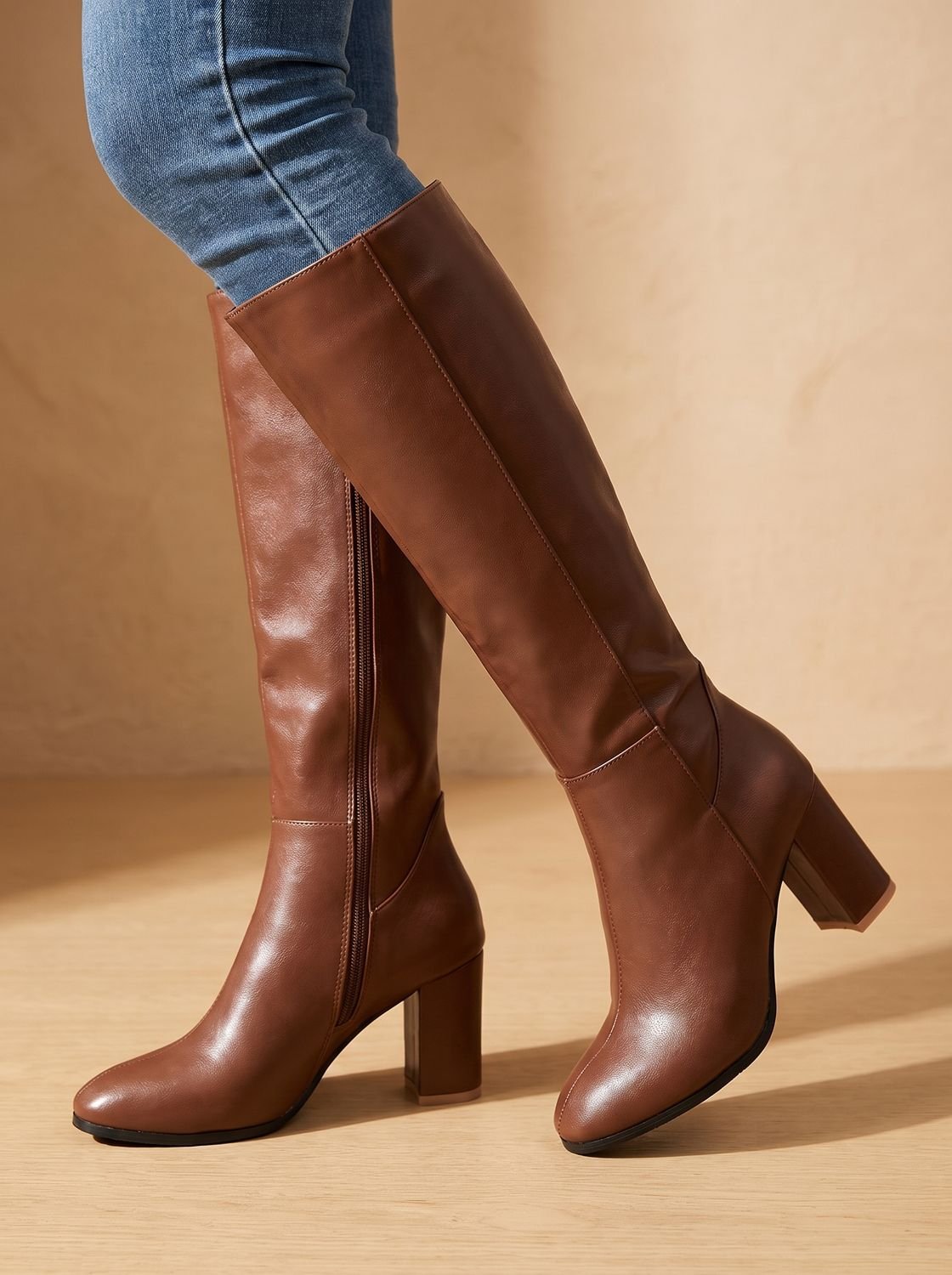 Stiefeletten Damen mit Blockabsatz und Reißverschluss | T&S - 5 - Modeglanz