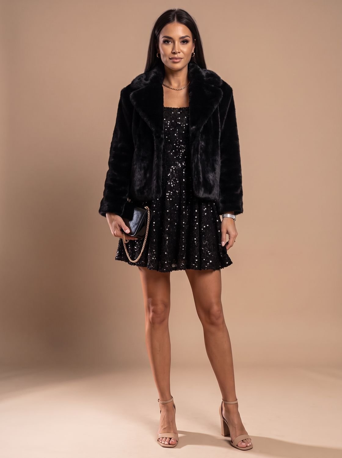 Mini Kleid Damen mit Puffärmeln und quadratischem Ausschnitt | T&S - 4 - Modeglanz