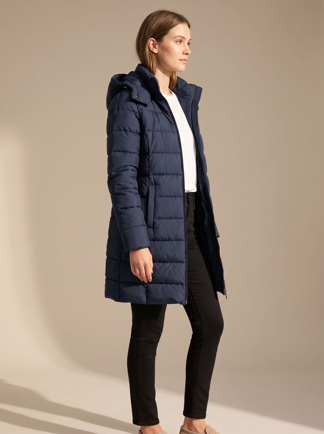 Damen Jacke mit Kapuze und Steppdesign | T&S - 1 - Modeglanz