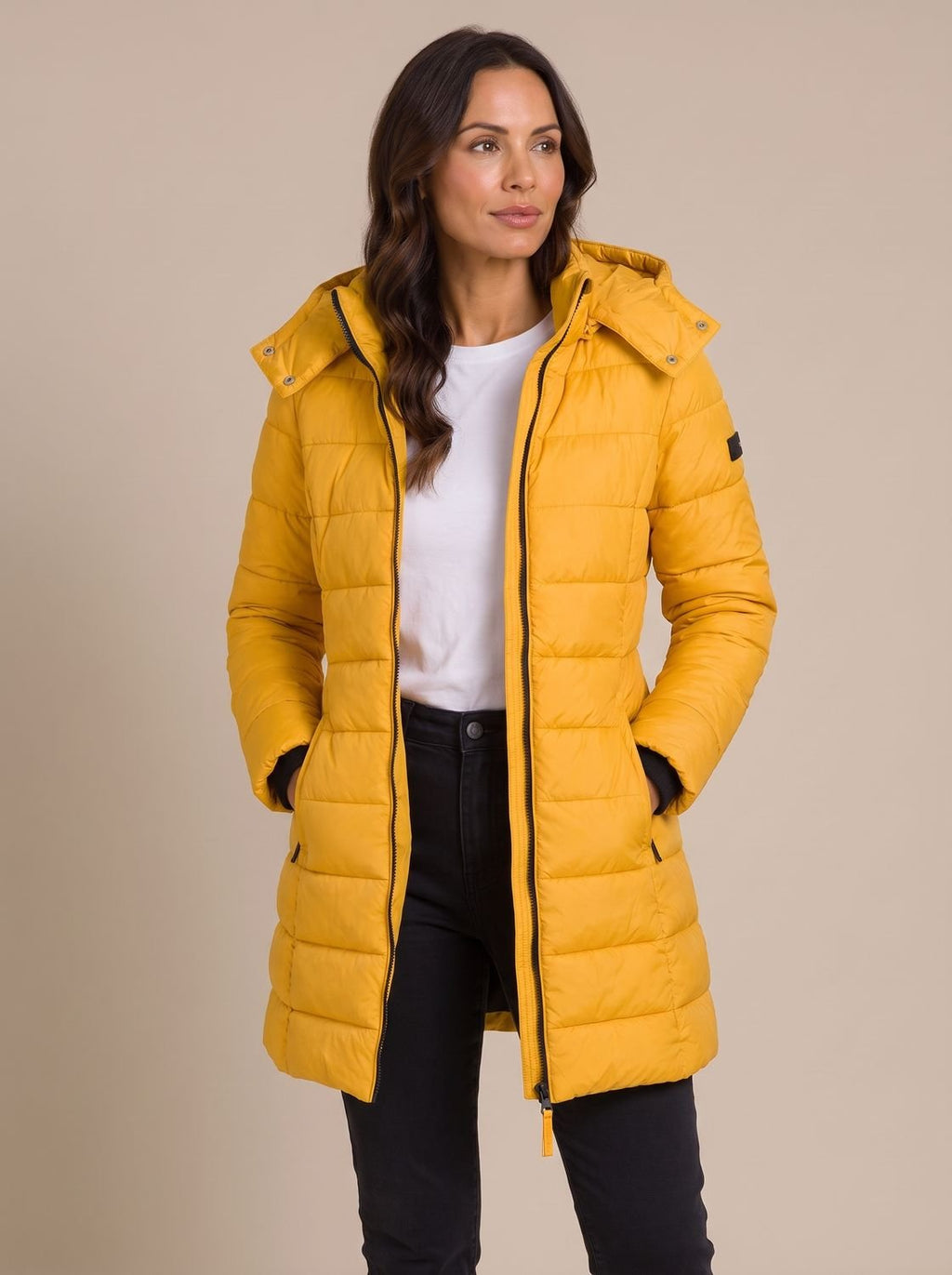 Damen Jacke mit Kapuze und Steppdesign | T&S - 4 - Modeglanz