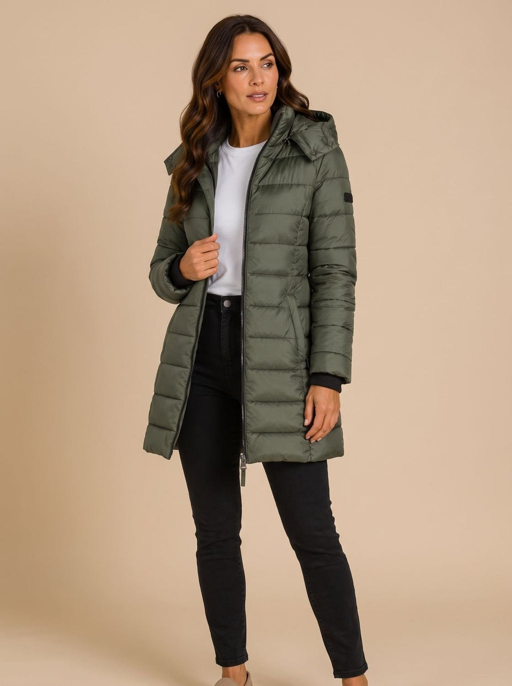 Damen Jacke mit Kapuze und Steppdesign | T&S - 5 - Modeglanz