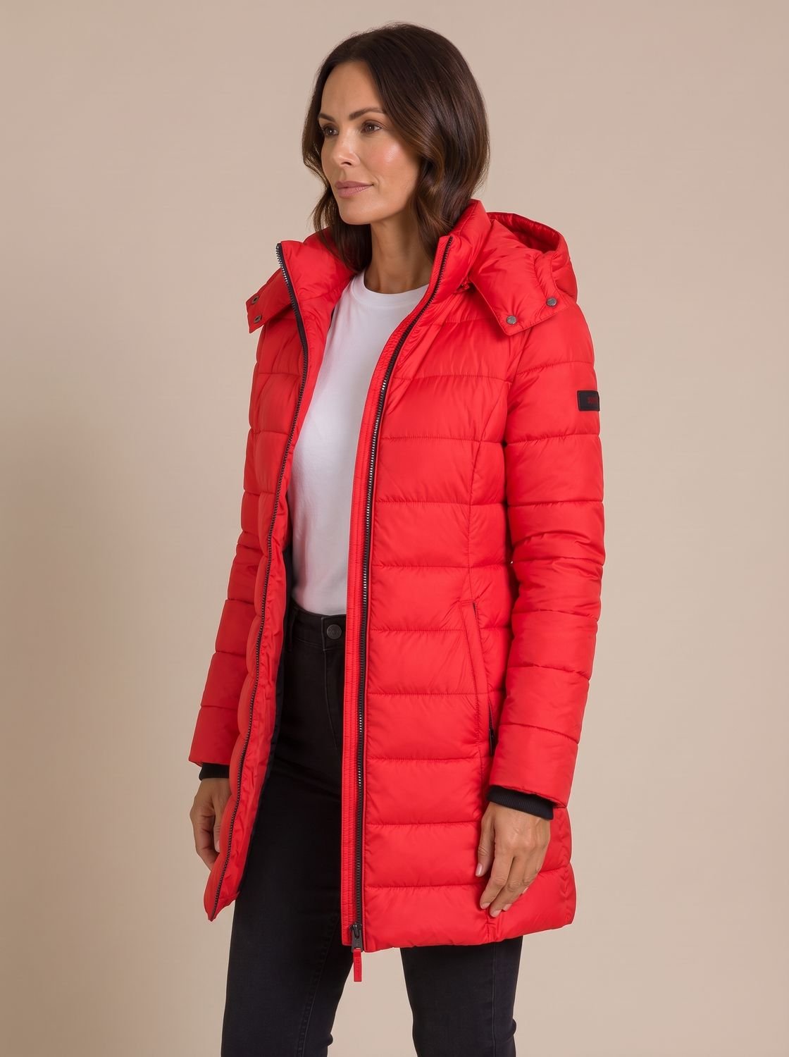 Damen Jacke mit Kapuze und Steppdesign | T&S - 7 - Modeglanz