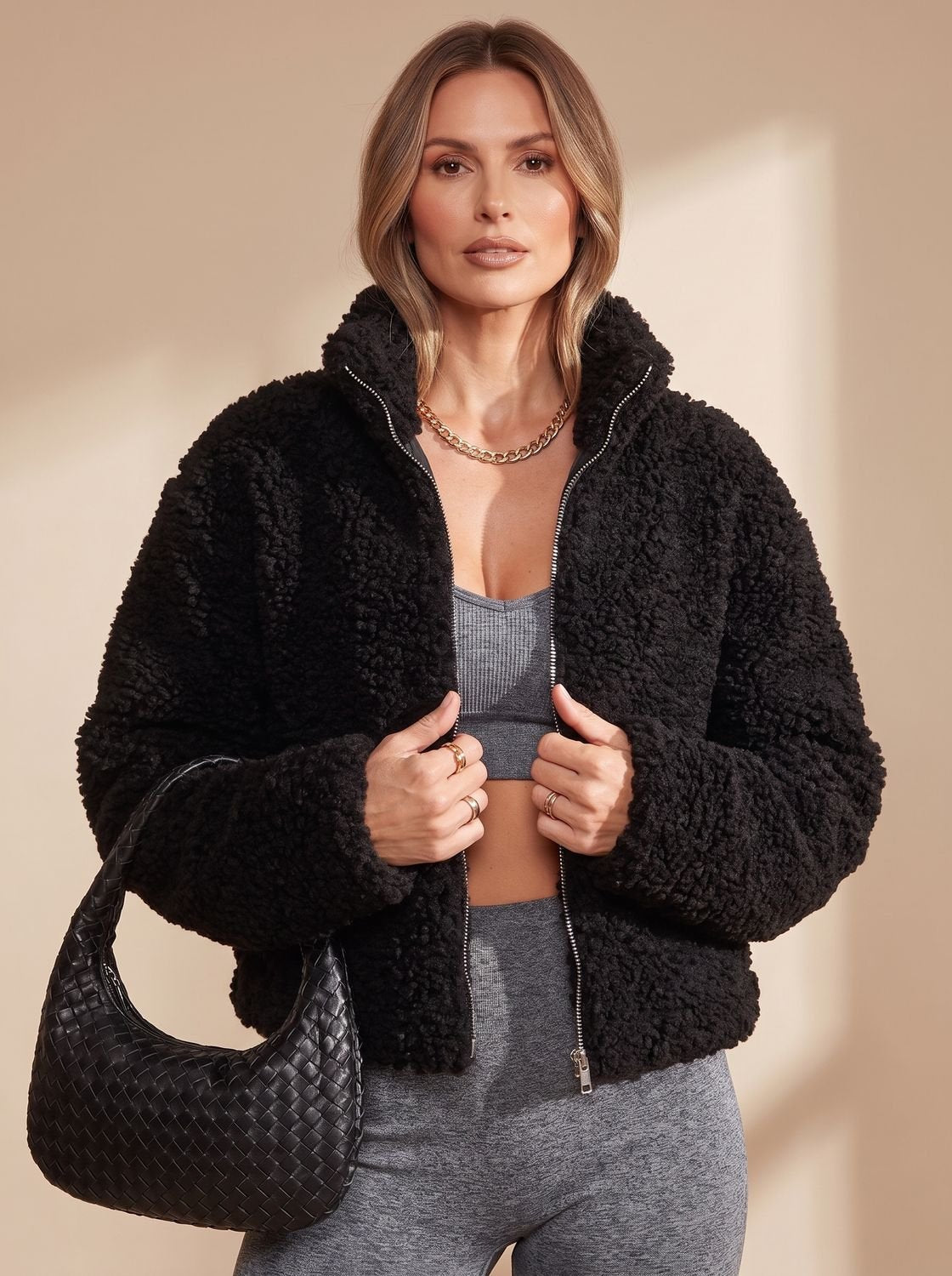 Damenjacke mit Stehkragen und Reißverschluss – lässiger Schnitt - 3 - Trendlinie