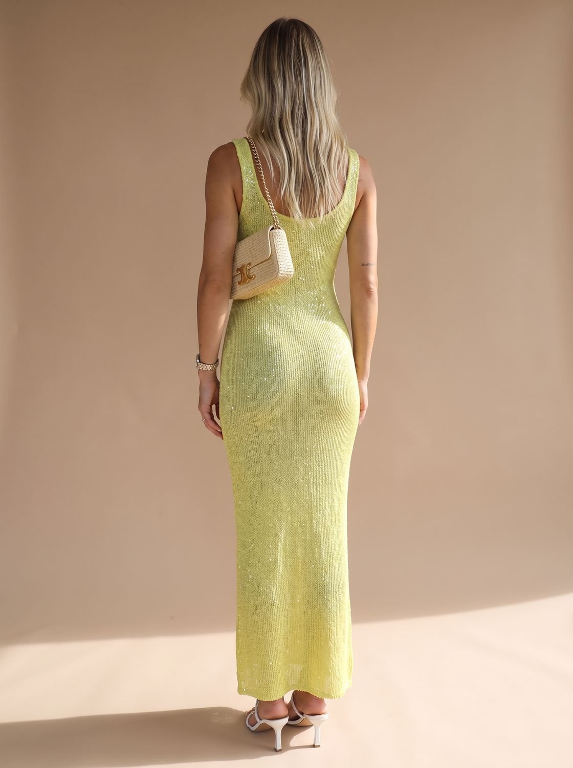 Maxikleid Damen mit U-Ausschnitt und figurbetontem Schnitt - 5 - Trendlinie