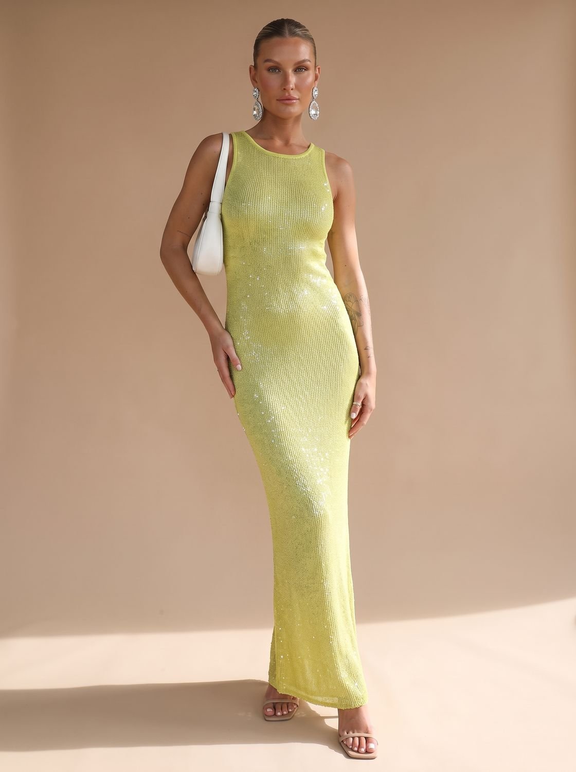 Maxikleid Damen mit U-Ausschnitt und figurbetontem Schnitt - 6 - Trendlinie