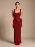 Abendkleid Damen figurbetont mit V-Ausschnitt und offener Rückseite - 1 - Trendlinie